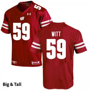 Men's Wisconsin Badgers NCAA #59 Aaron Witt Red Authentic Under Armour Big & Tall Stitched College Football Jersey SA31Y03ZQ
